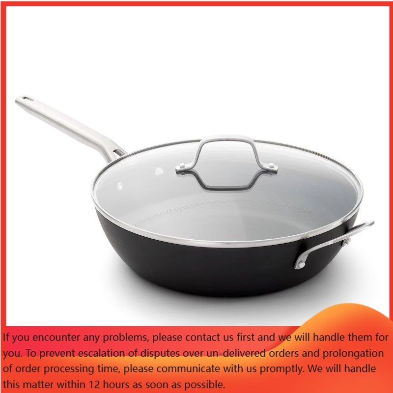 12″ Hard Anodized Nonstick Jumbo Fry Pan with Lid