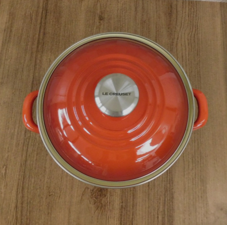 Le Creuset Enameled Steel 3.8 Quart Petite Stockpot, Cerise – New