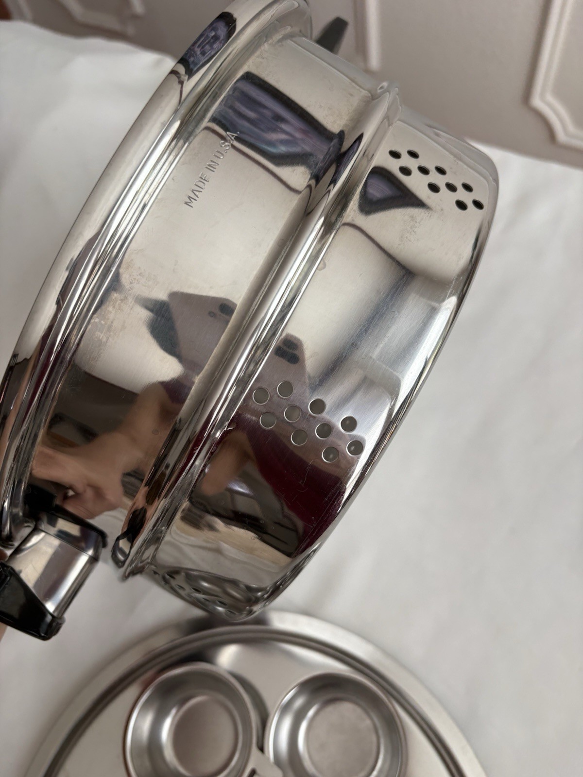 Kitchen Craft West Bend Stainless Steamer Strainer 6 Cup Egg Poacher Set⁠