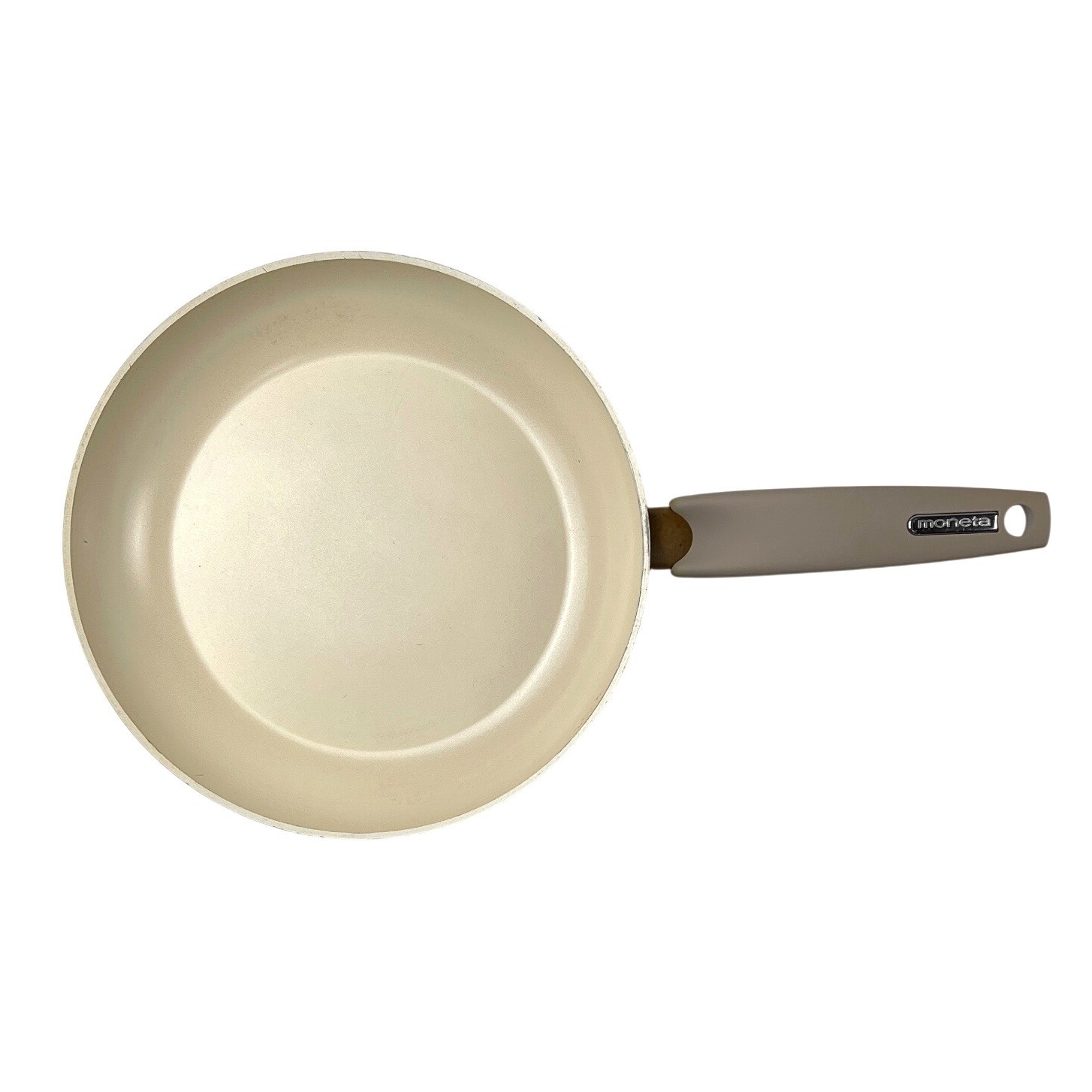 Moneta Ceramic Cookware Made in Italy 2 Pans Square Grill & Round Skillet EUC