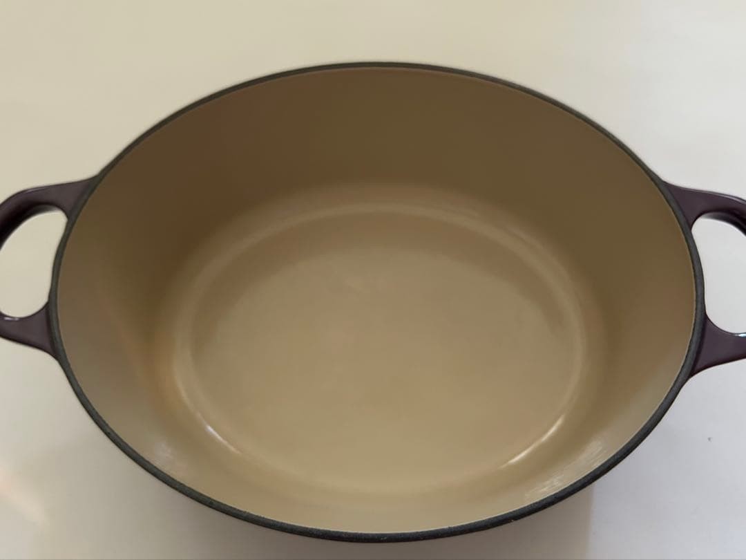 Le Creuset Oval Cocotte 25cm 2-3/4qt 9″ Cassis Purple Casserole Enamel Cast Iron
