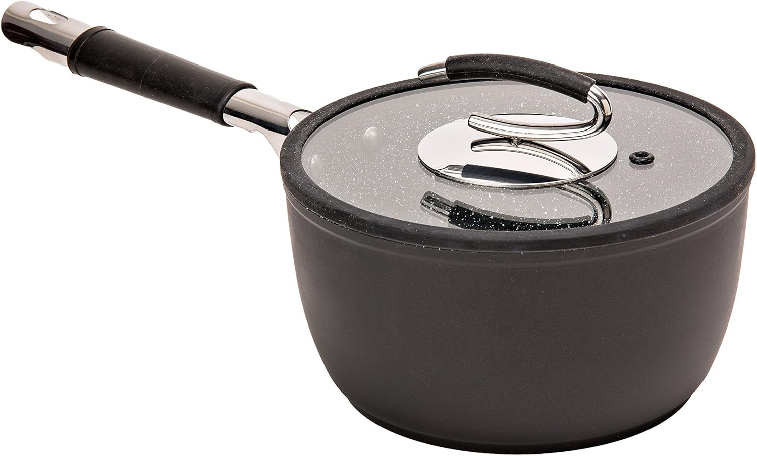 2.6 Qt Nonstick Ceramic Saucepan with Lid – Oven Safe & Induction Ready