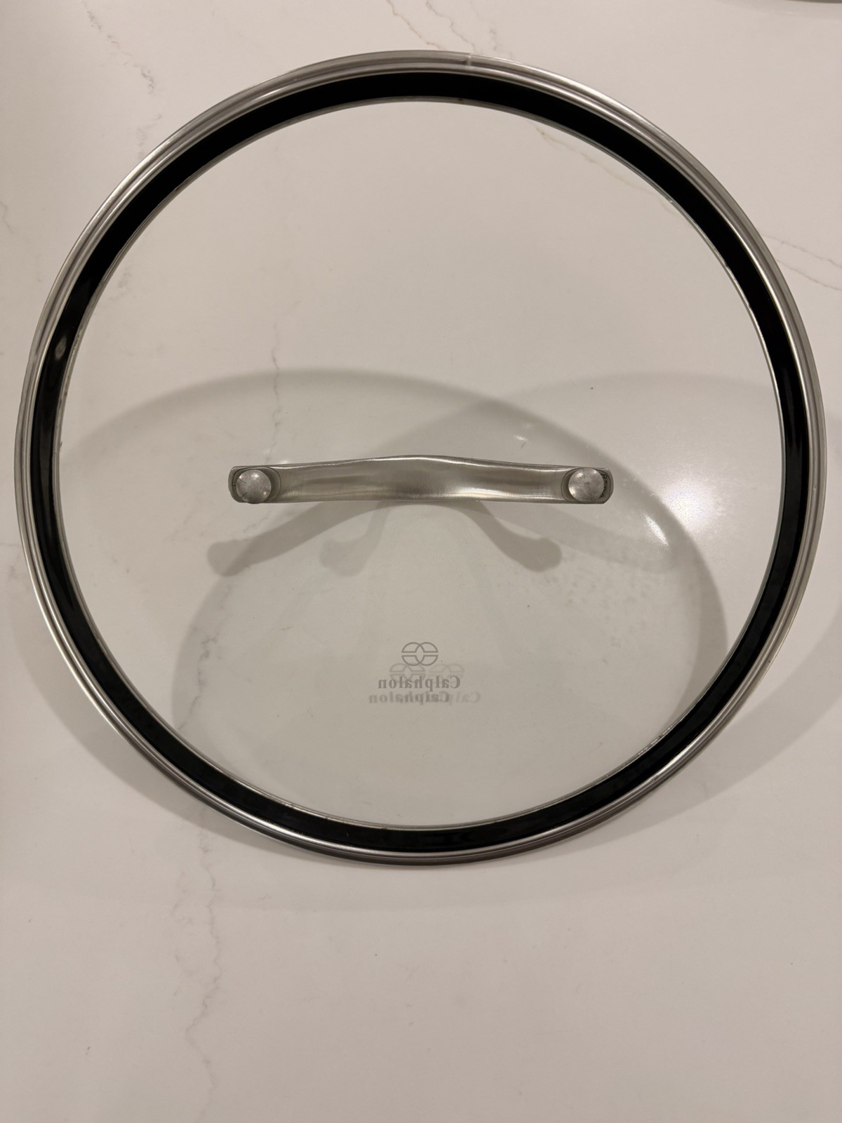 Lot of 3 Calphalon Glass Replacement Lids 12″ 10″ 8.5″ Stainless Rim & Handle