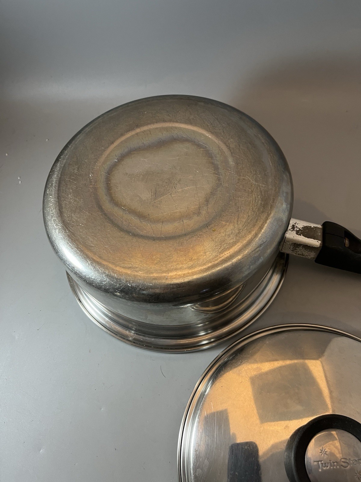 Twin Star 6 pcs Cookware Set Vtg 3-Ply 18-8 Stainless Steel Regal Ware Stock Pot