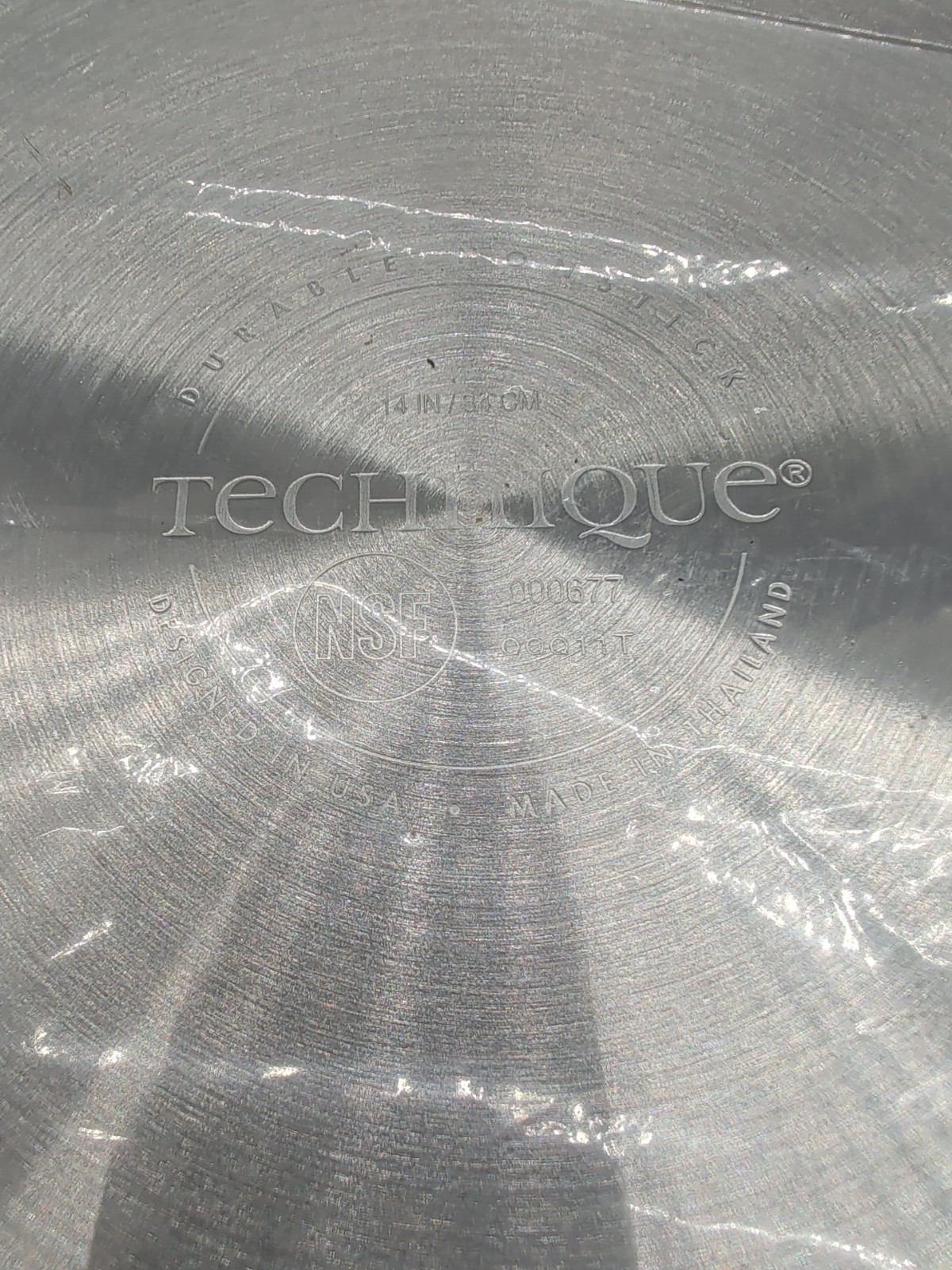 NOS Technique Large 14″ Commercial Aluminum Pan Double Handle
