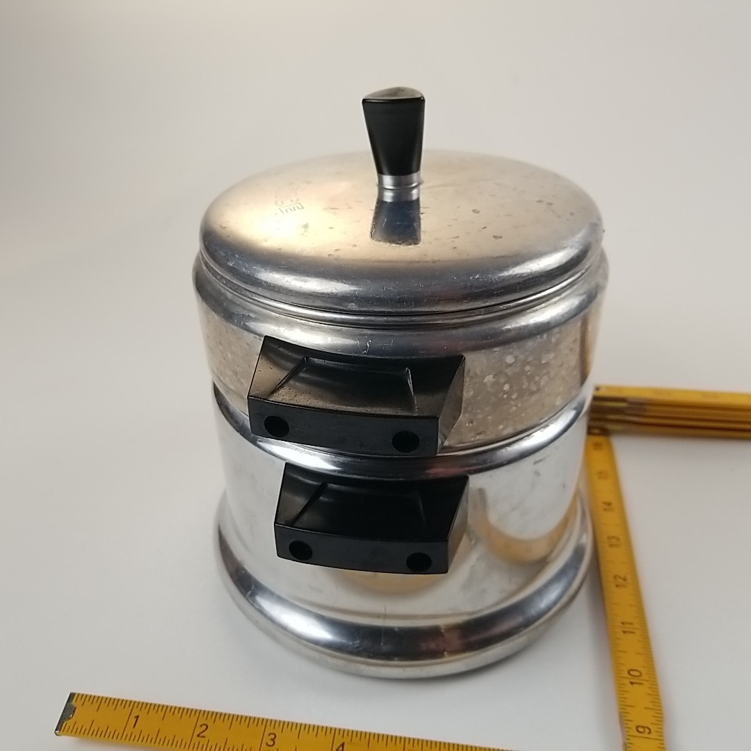 Comet Rice Steamer Pot Aluminum Double Stovetop Cooker Pan Excellent Vintage