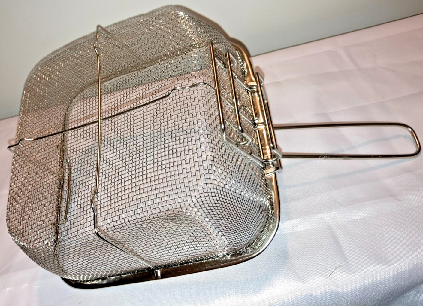 Stainless Steel Square 7.7 IN Mesh Frying Basket Fried Food Strainer Replacement