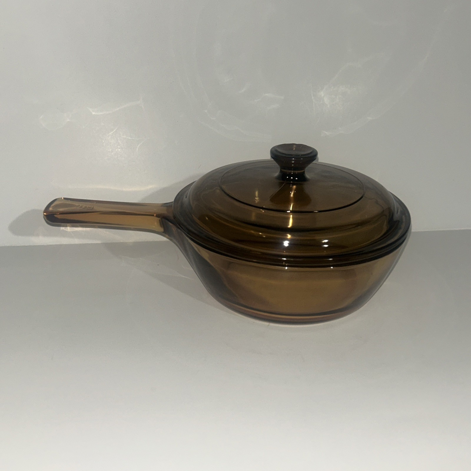 Visions Corning Ware Amber Cookware 0.5 Liter Saucepan Pot with Lid