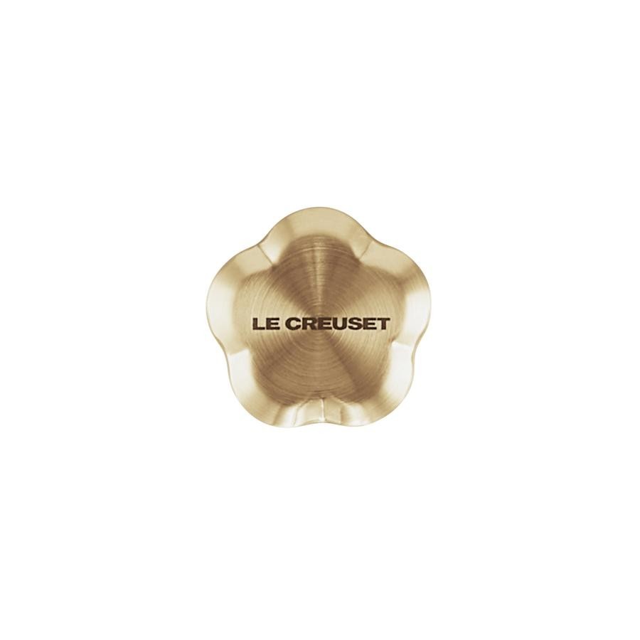 Le Creuset Flower Stainless Steel Knob 2 pcs Set Silver light gold For Signature