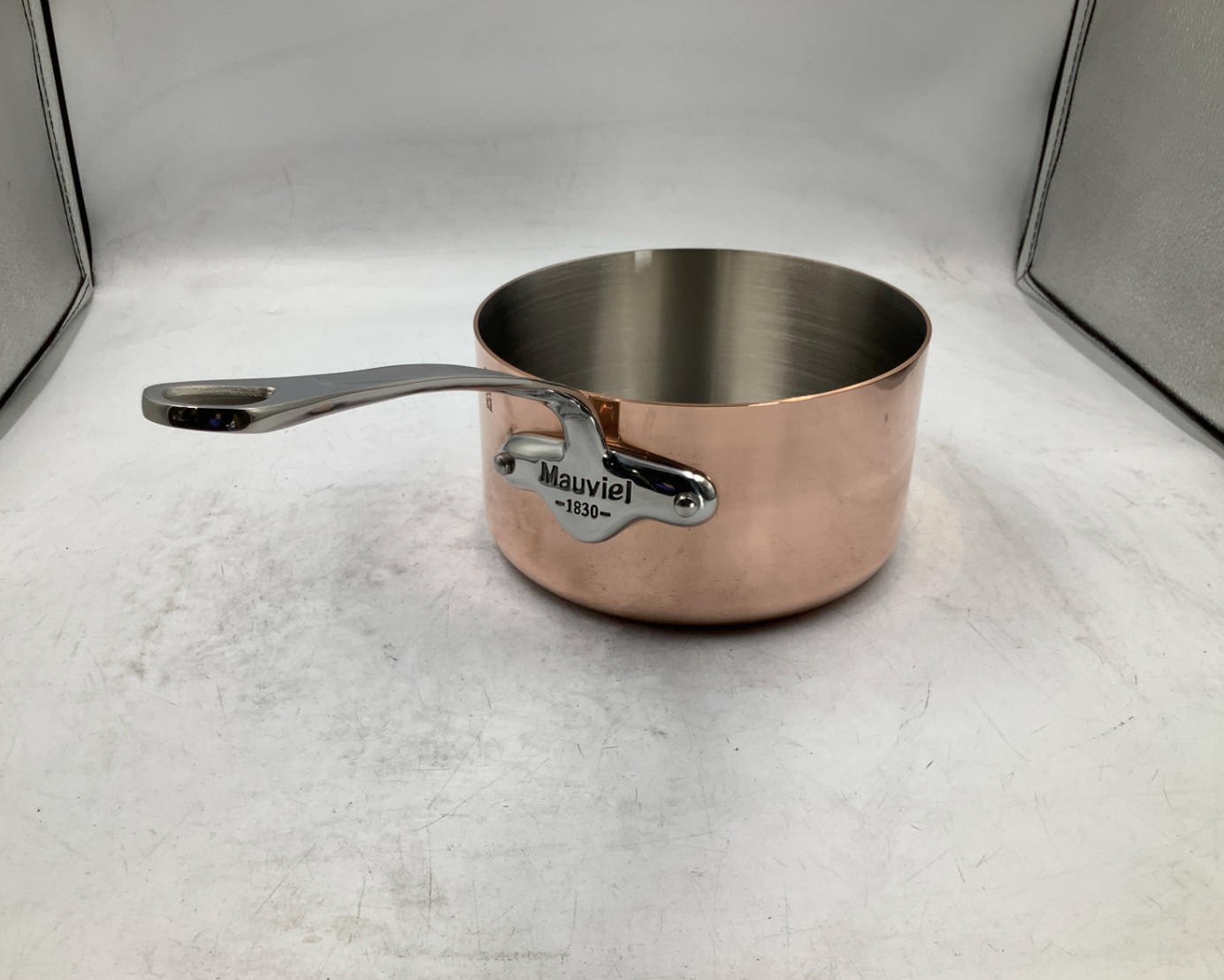 Mauviel M’Heritage 150 S Polished Copper & Stainless Steel Sauce Pan. 1.9 Qt