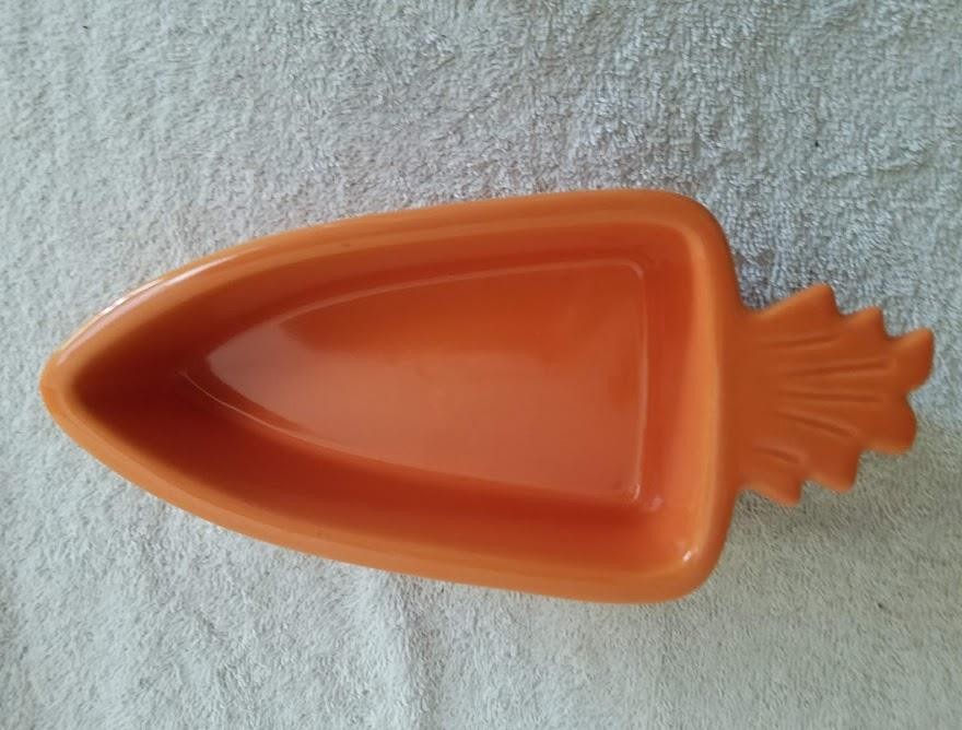 CHANTAL Serving Dish 8 oz Orange Carrot Shaped Baking 1 Cup