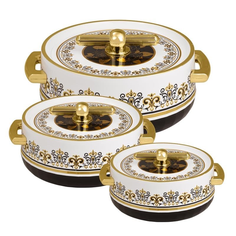 Inner Steel Casserole Set of 3 1700ml, 1200ml, 600ml Hot Case for hot Food