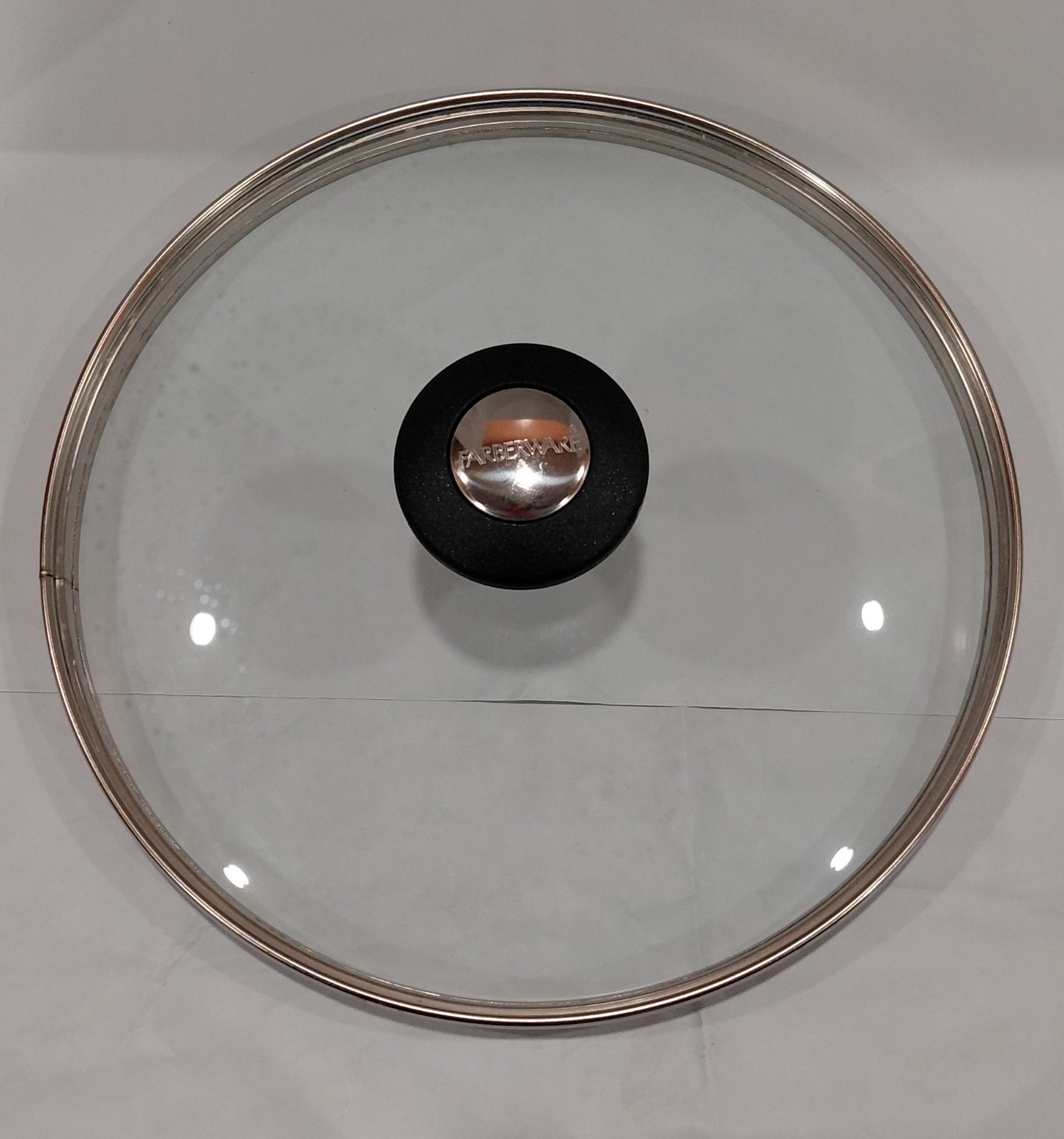 FARBERWARE 8½” Glass Lid ONLY Insulated Knob Pot/Pan REPLACEMENT Top #I1AO408