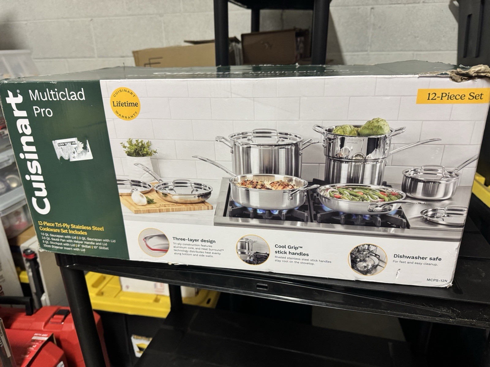 Cuisinart MultiClad Pro 12-Piece Stainless Steel Cookware Set Triple Ply