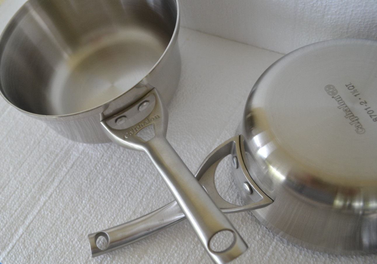 Calphalon Contemporary Stainless 2.5 Qt & 1.5Qt. Saucepans, 8” Frypan