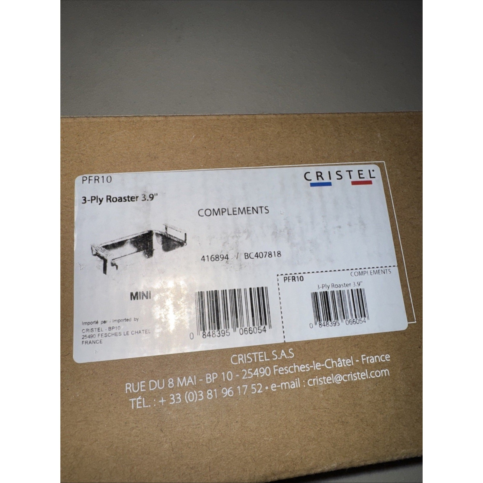 Cristel 18/10 Stainless Mini Roasting Pan Roaster Made In France 4 7/8″ x 4 3/8″