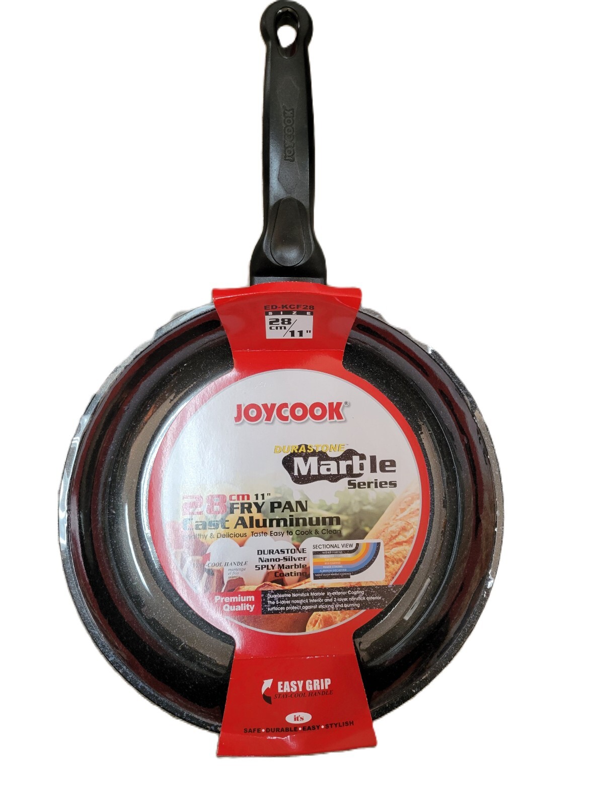 Joycook Marble Ceramic Coated Cast Aluminum Non Stick Fry Pan- 28 cm/11 inches