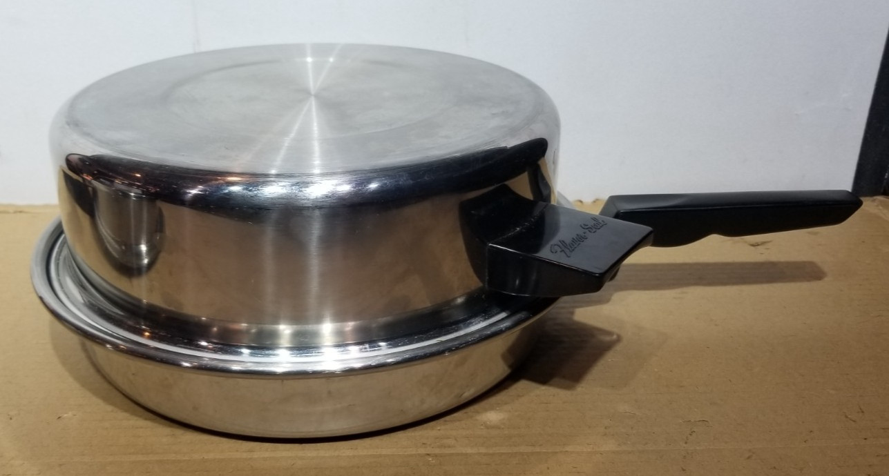 FlavorSeal by Cory 18-8 THREE PLY STAINLESS 11 1/2″in Pan Skillet w/ Domed Lid