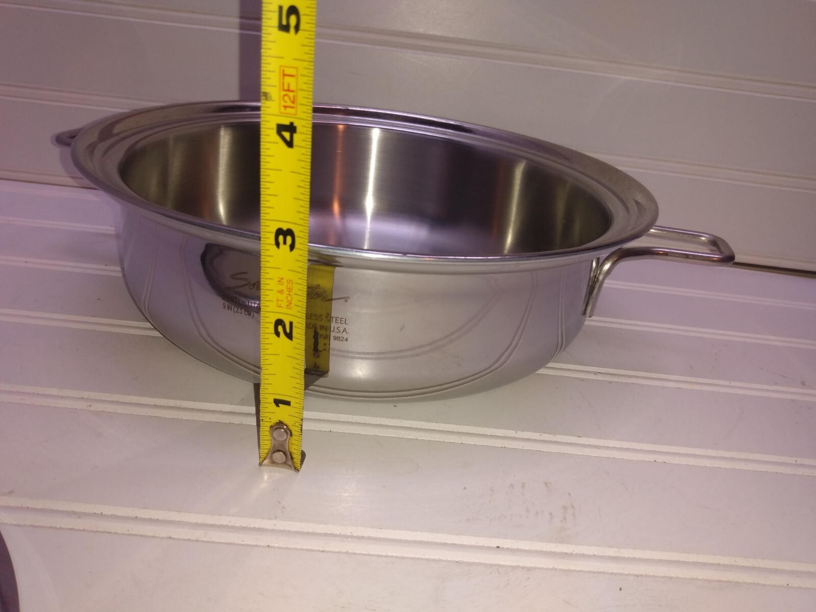Saladmaster Skillet 9″ Versa TP304-316 Surgical Stainless Stir Fry Sauté Pot Lid