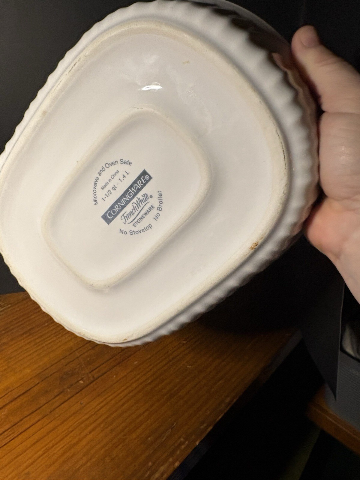 CorningWare 1 1/2 Qt Or 1.4 L Casserole Dish Oval FrenchWhite