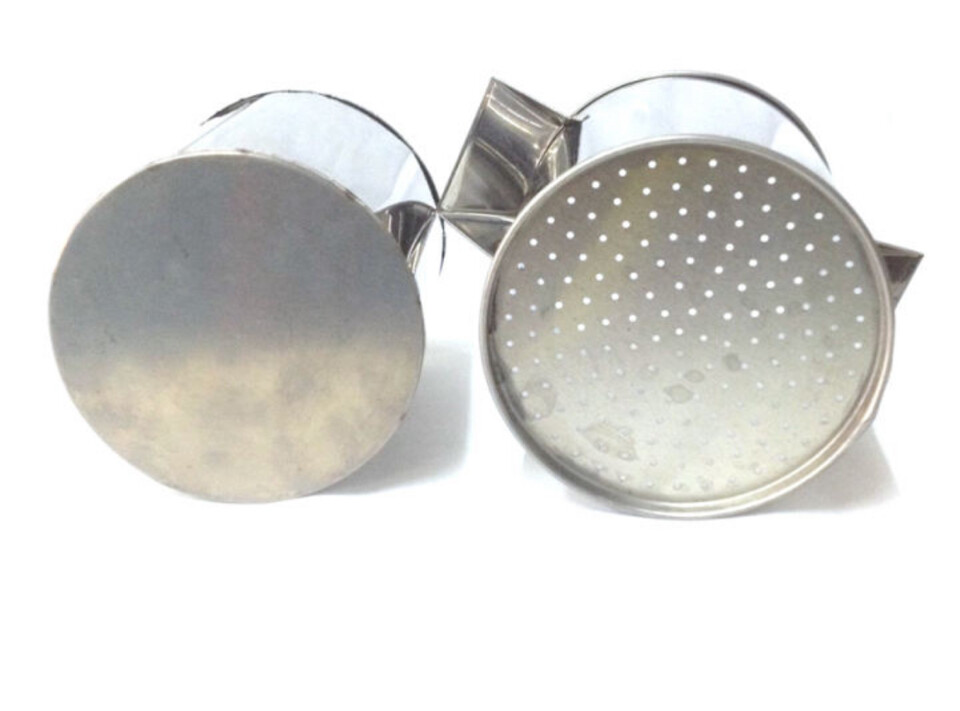 Thai Traditional Maker Rice Noodle Mold Stainless Steel Cookware 4.5 inches