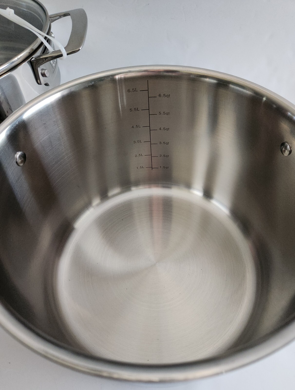 Viking 3-Ply Stainless Steel Stock Pasta Pot, Glass Lid 8 Qt/7.5L 9” D -NEW-