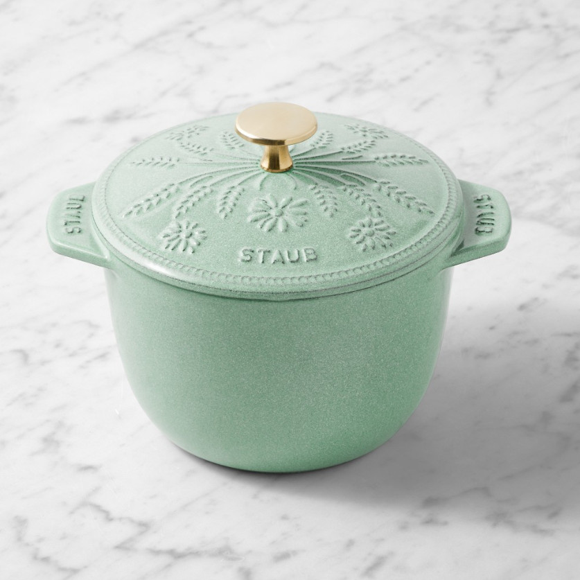 Staub Enameled Cast Iron Floral Petite French Oven, 1.5-Qt.