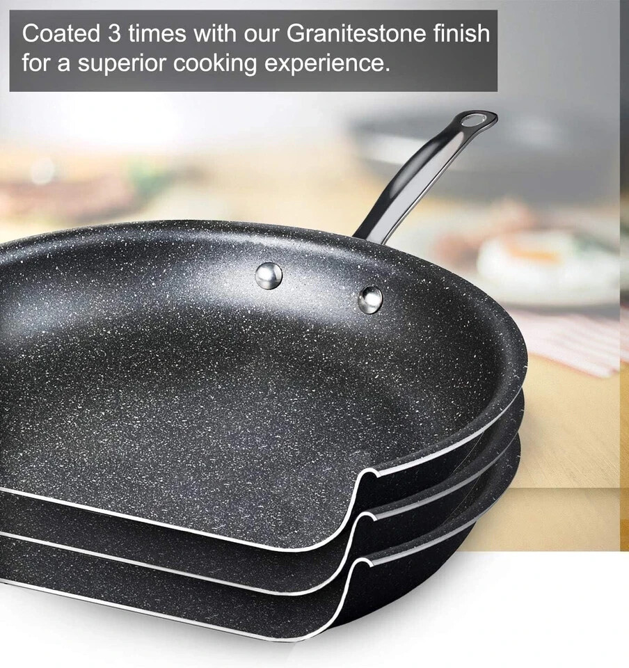 Granitestone 10″ Non-Stick Frying Pan with Mineral/Diamond Coating for Long long