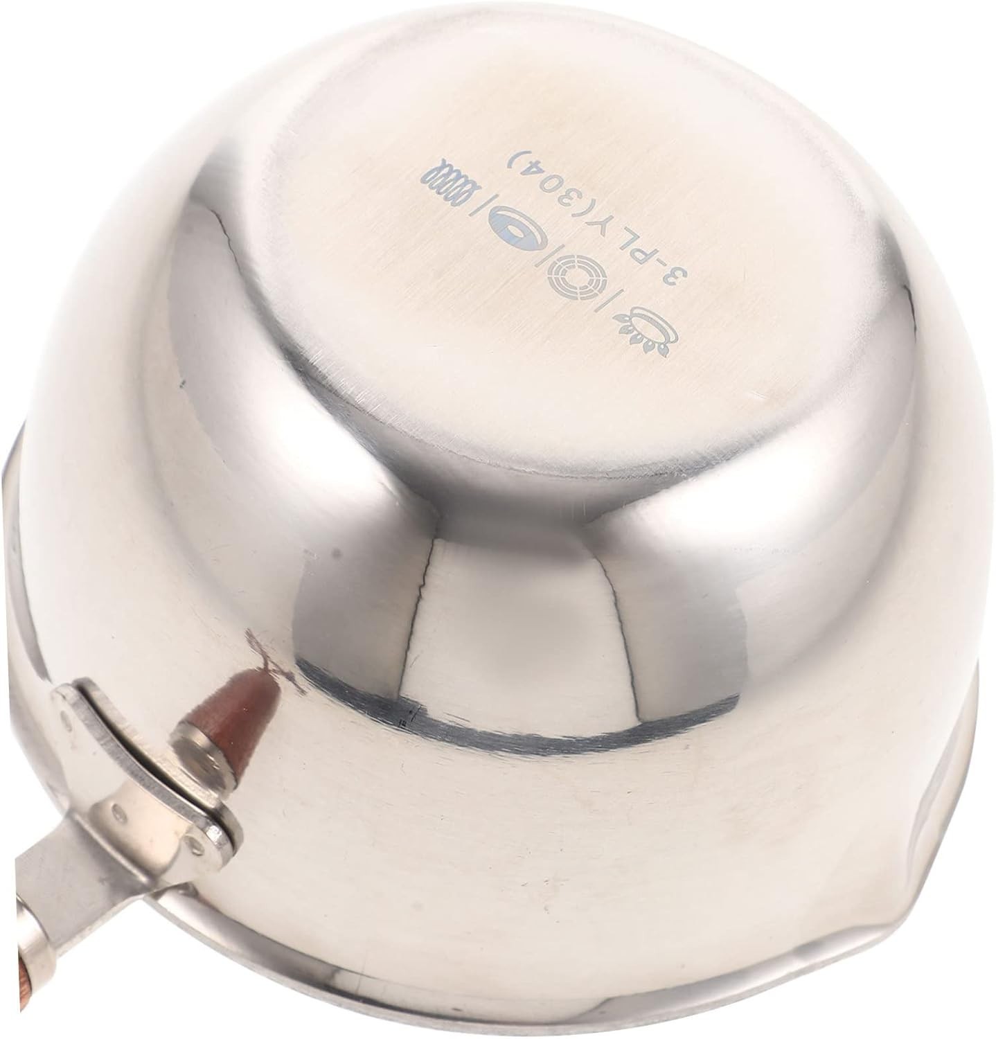 1 Qt Stainless Steel Milk Pot W/ Double Sided Pouring Lips Small Saucepan Stove