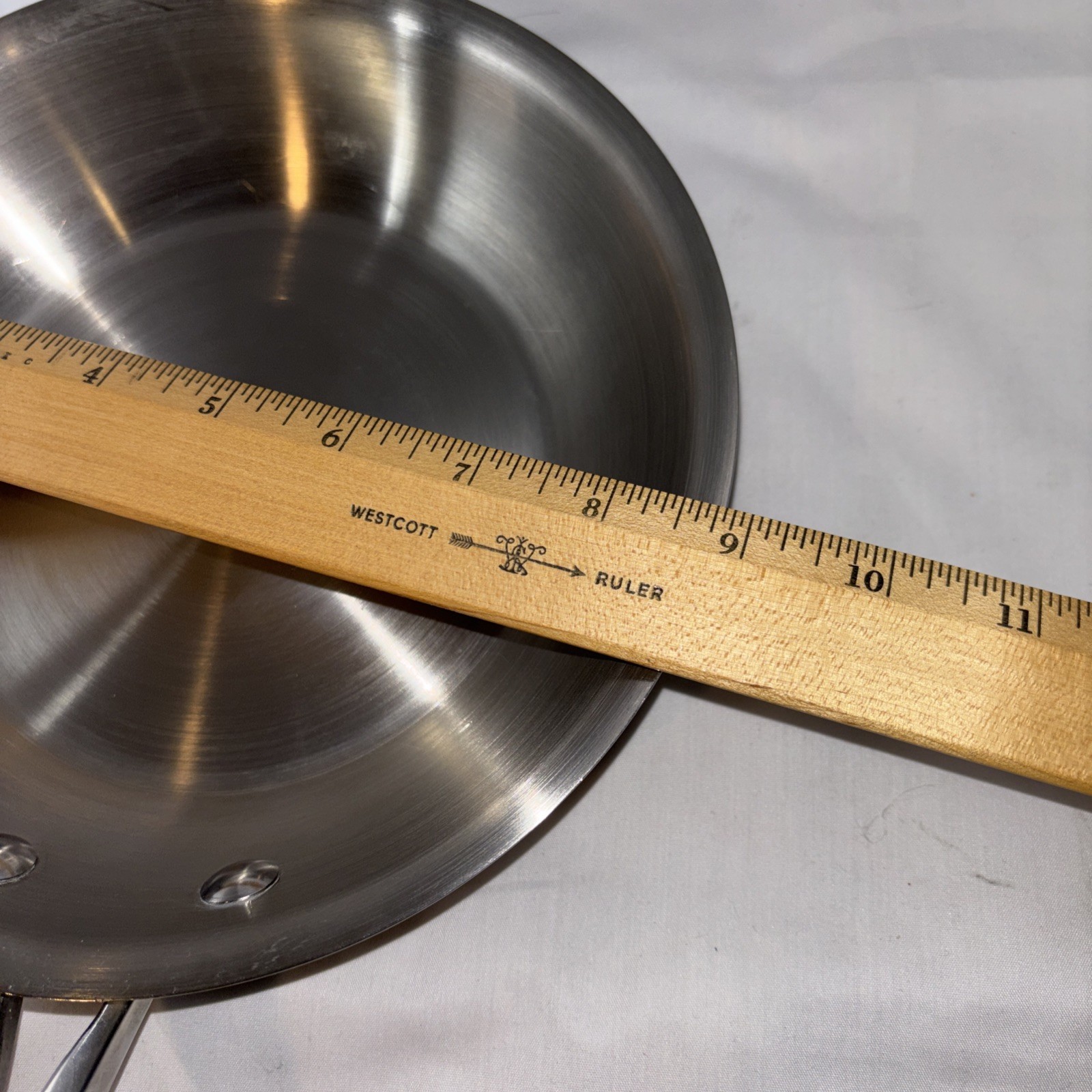 Kirkland Signature 8.75″ Skillet Stainless Steel Fry Pan With Copper Core.