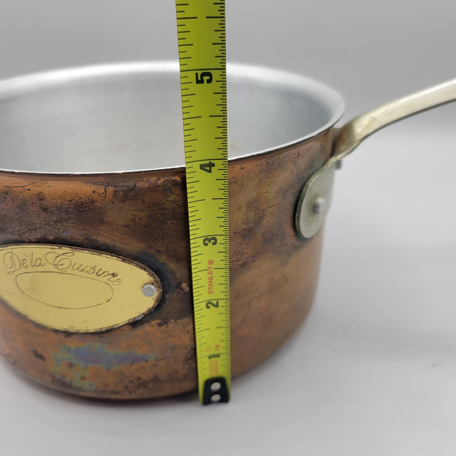 Vintage De La Cuisine copper pot sauce saute pan cookware cooking saucepan