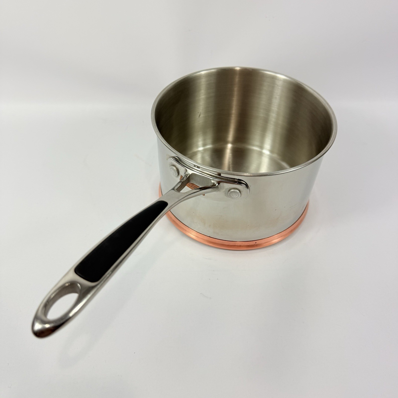 RK Real Kitchen Copper Bottom Large Stock Pot 7 x 4.5 Inches Stainless NO LID EX
