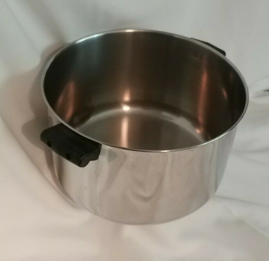 Vintage Farberware Aluminum Clad Stainless Steel 8 Quart Stock Pot Ding