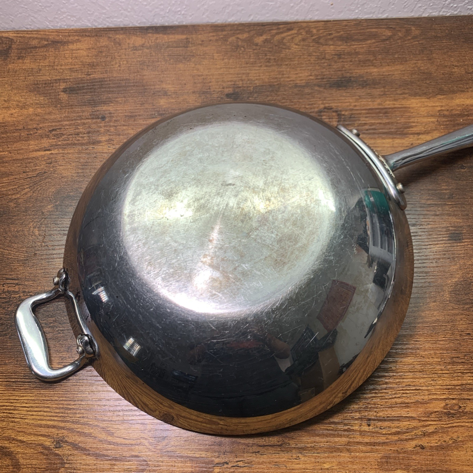 All Clad Stainless Steel Wok Stir Fry Pan 12″ Diameter Single Handle