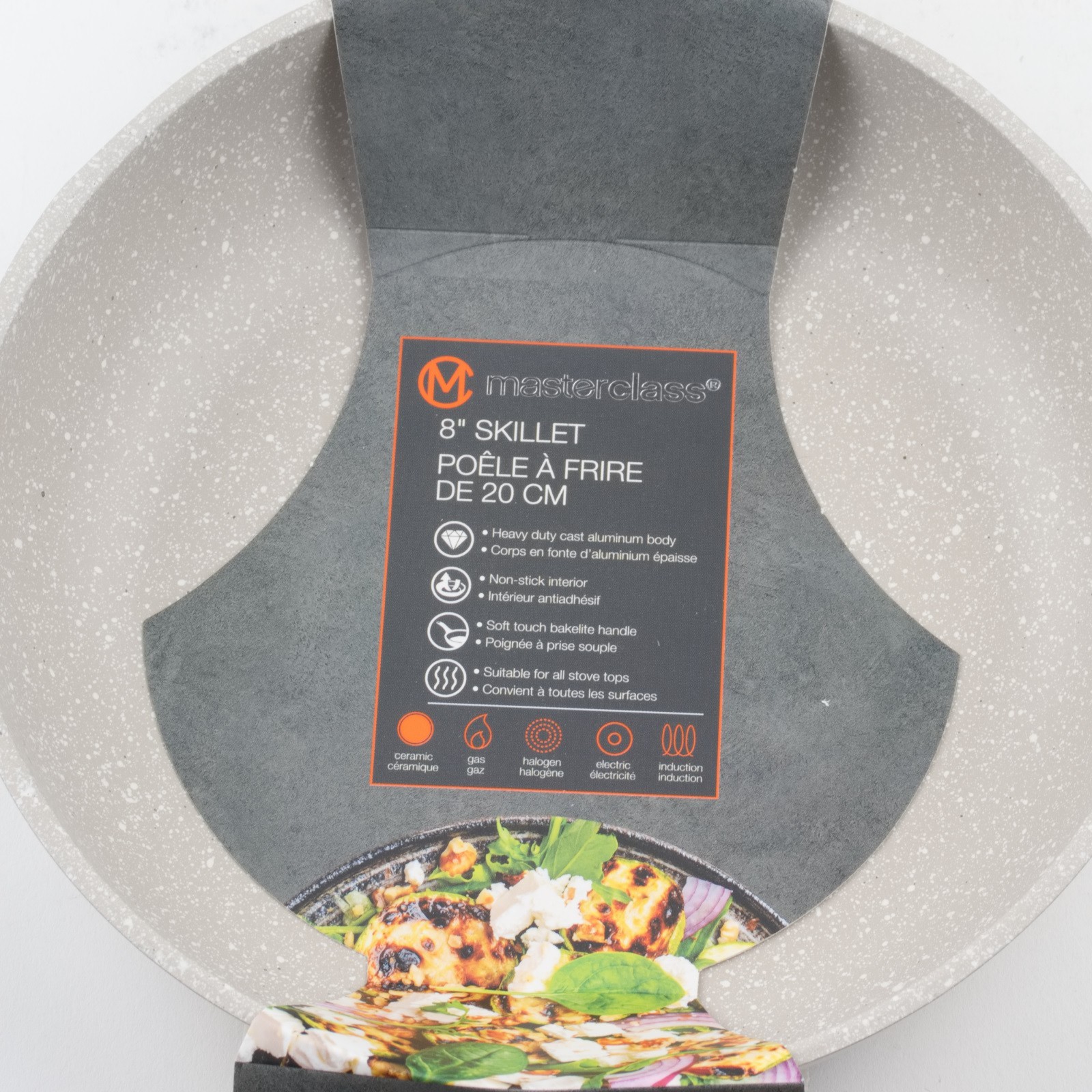 Masterclass Premium Cookware Collection 8″ Skillet Non Stick Frying Pan Beige