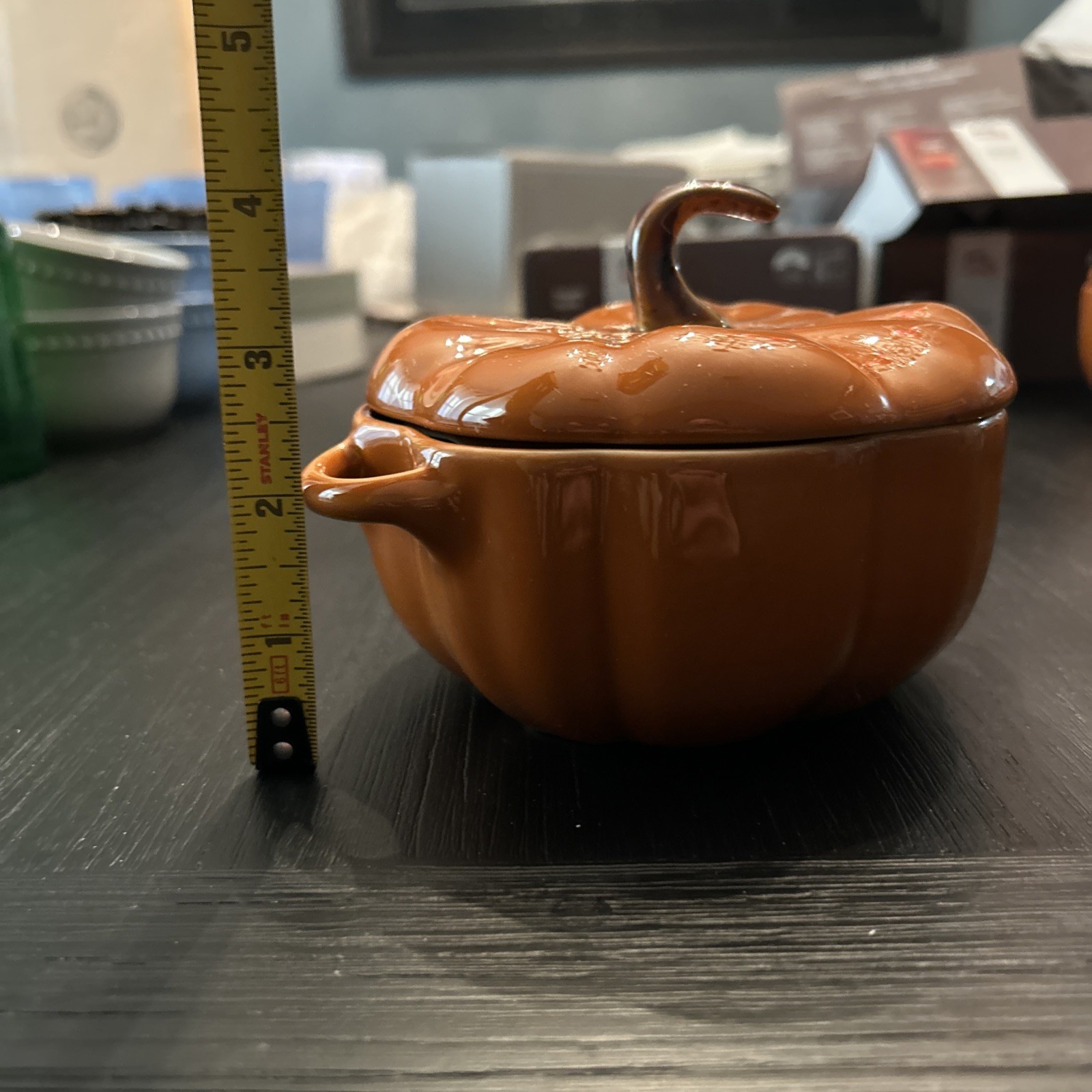 Staub Burnt Orange .5 Qt Pumpkin Cocotte Halloween Thanksgiving