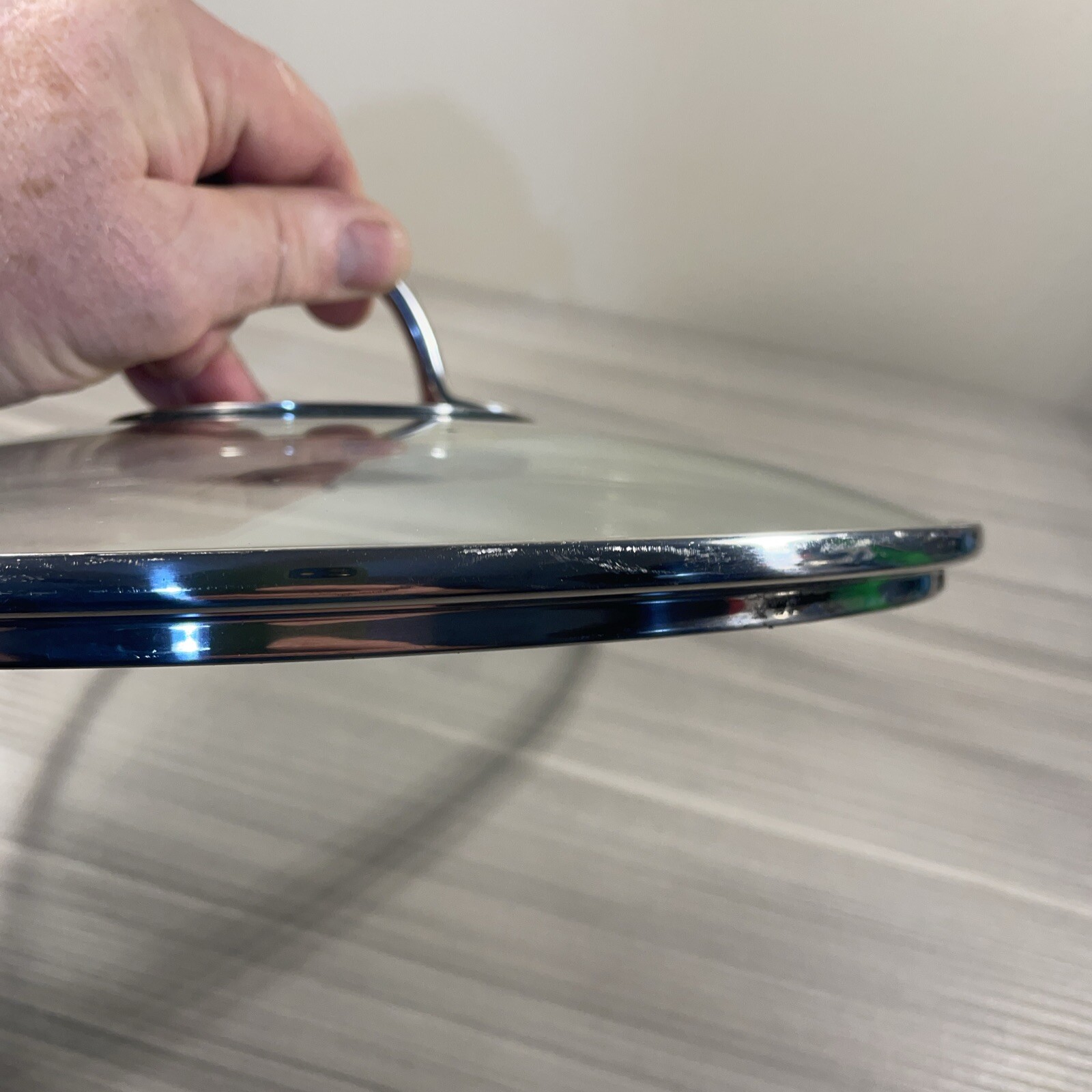 Tupperware T Chef Series Glass Replacement Lid 11-5/8″ Outer 9-7/8″ Inner Rim