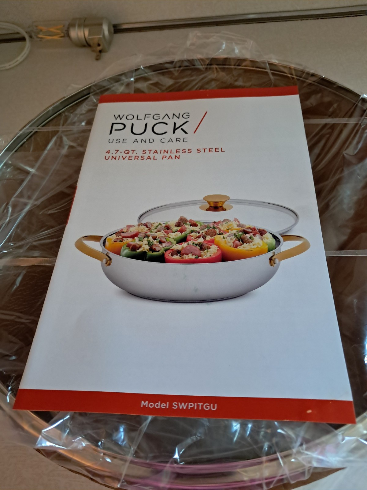 WOLFGANG PUCK 4.7 QT STAINLESS STEEL UNIVERSAL PAN WITH LID NIB