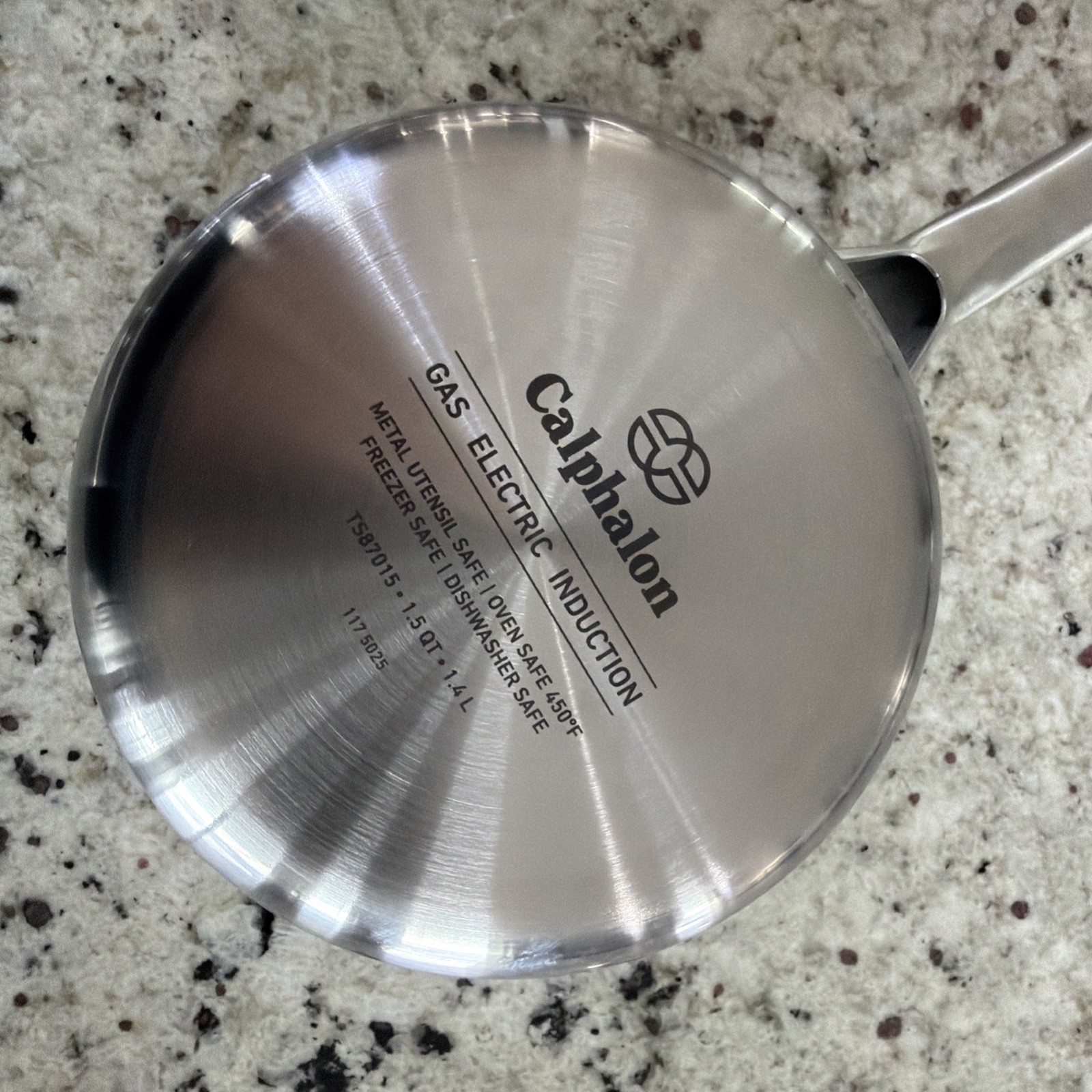 Calphalon Stainless Steel 3 peice set 10 inch Skillet Fry Pan 1.5 Qt Saucepan