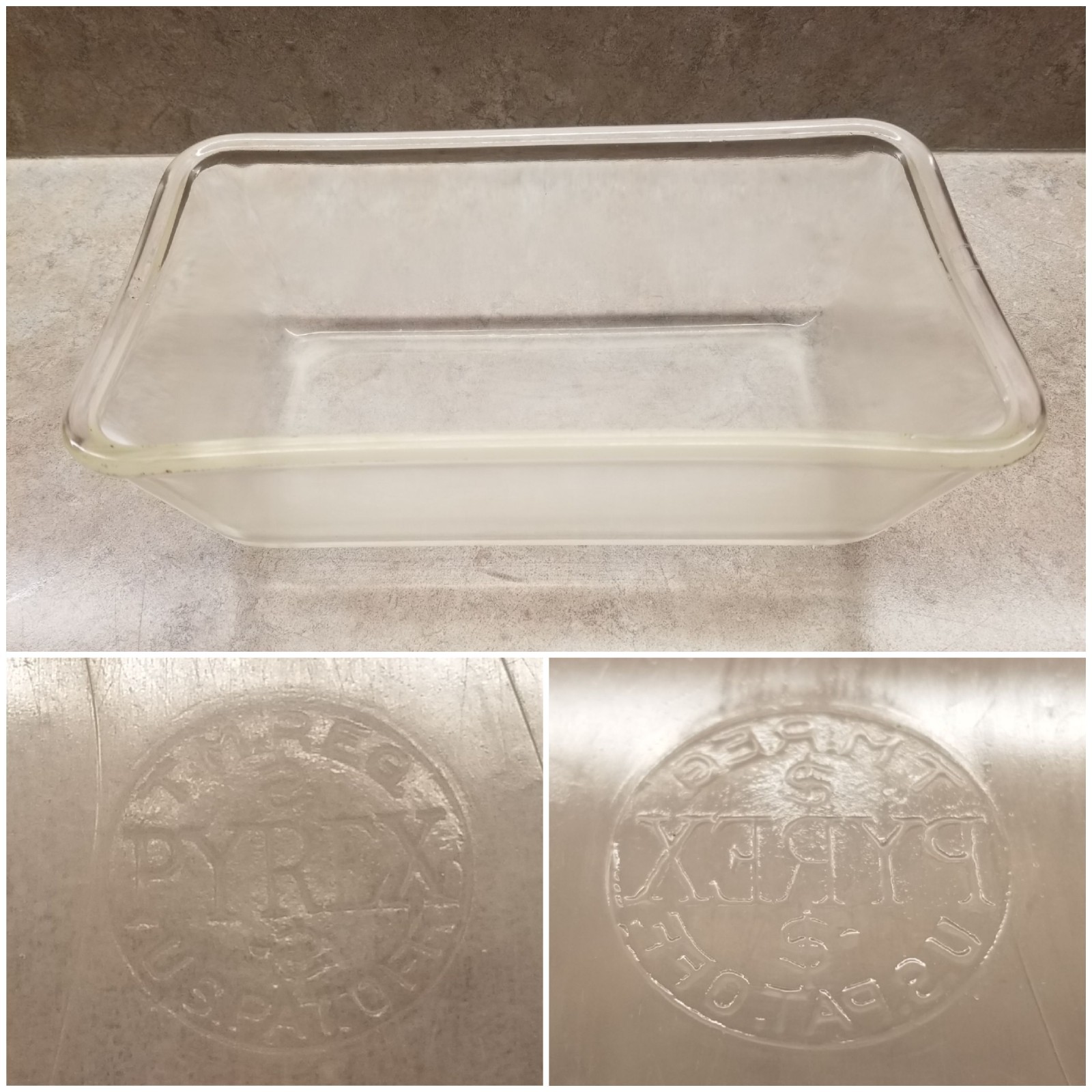 Vintage 1920s PYREX #212 Clear Glass Bread/Loaf Baking Dish~Older $$ Trademark