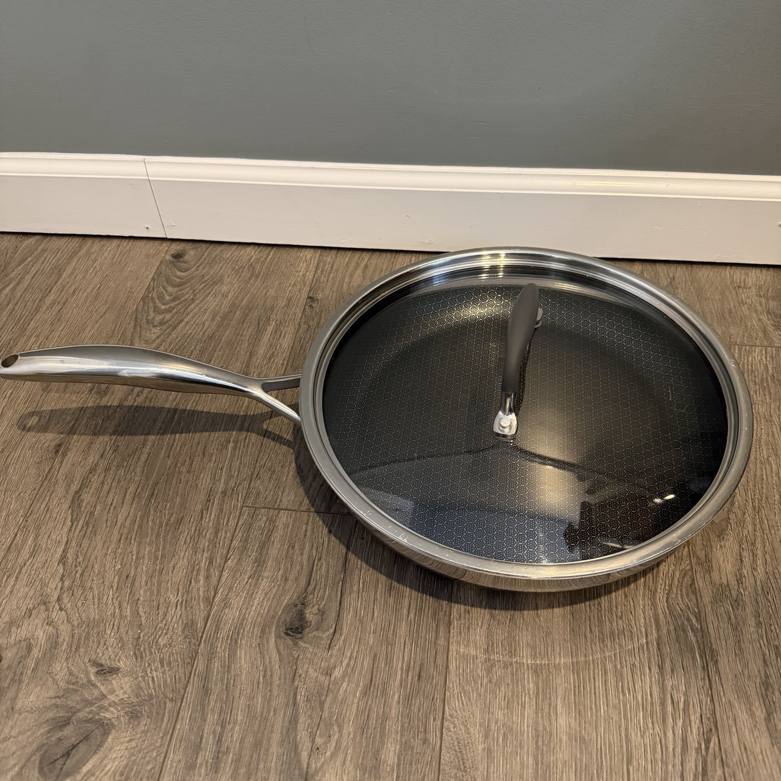 Pampered Chef Stainless Steel Nonstick Hex Clad 12″ Skillet Frying Pan