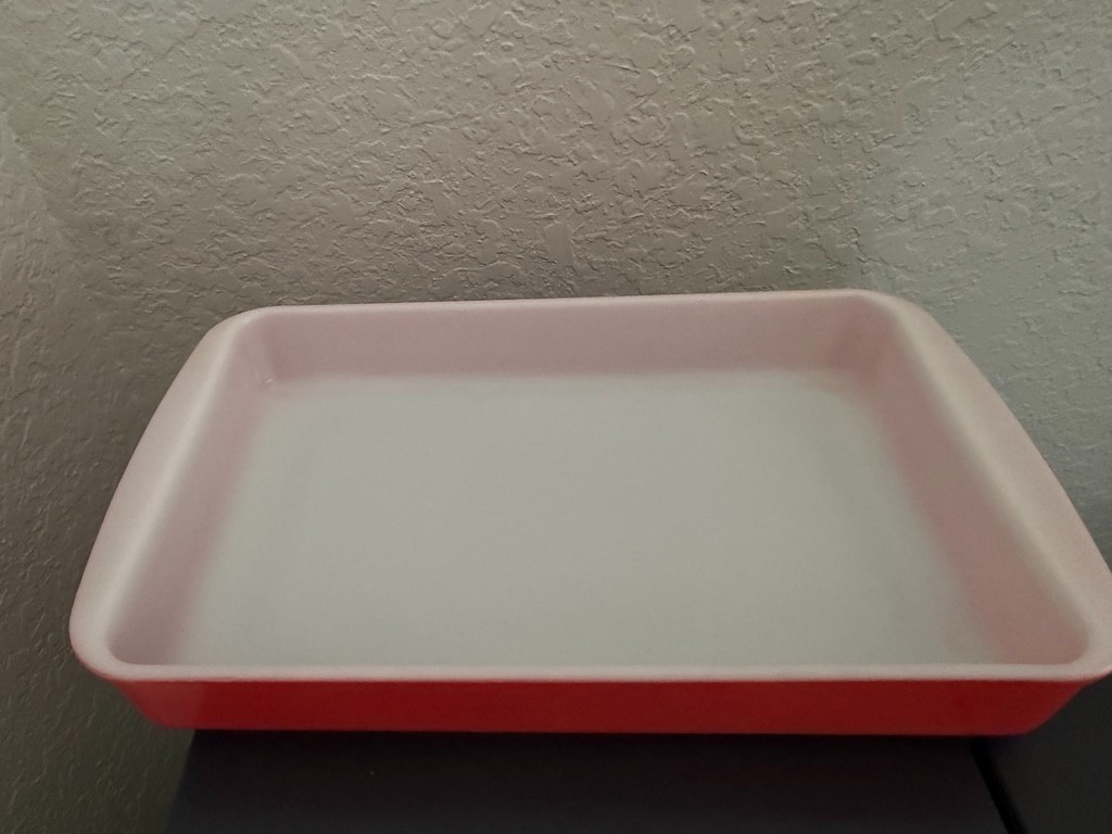 Vintage Pyrex Flamingo Pink 232 Rectangular Baking Dish Lasagna Cake Pan MCM