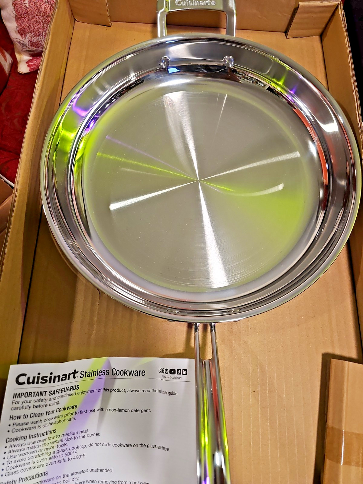Cuisinart Tri-Ply Stainless Steel 12″ Skillet With Helper Handle:, Multiclad Pro
