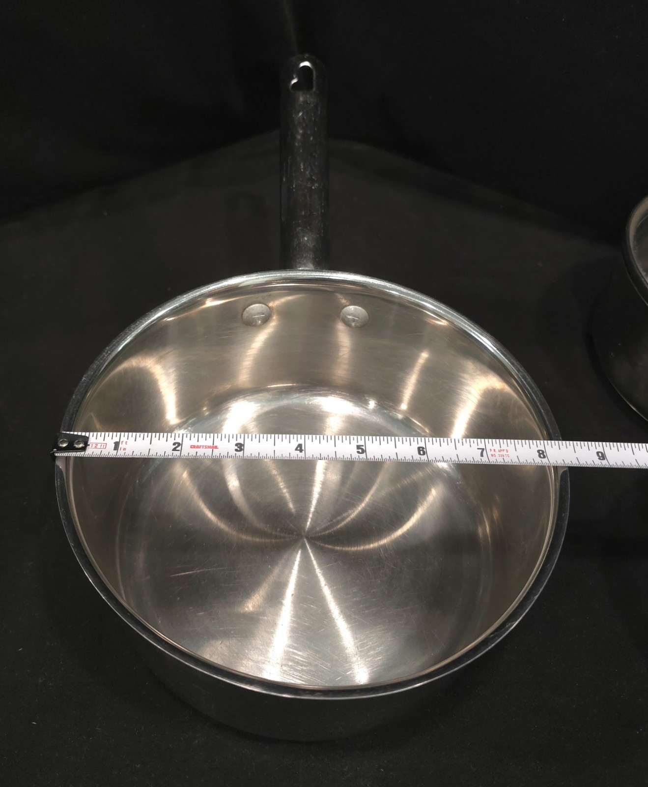 Wolfgang Puck Cafe Collection 8 piece set 18/10 Stainless Cookware Set EUC