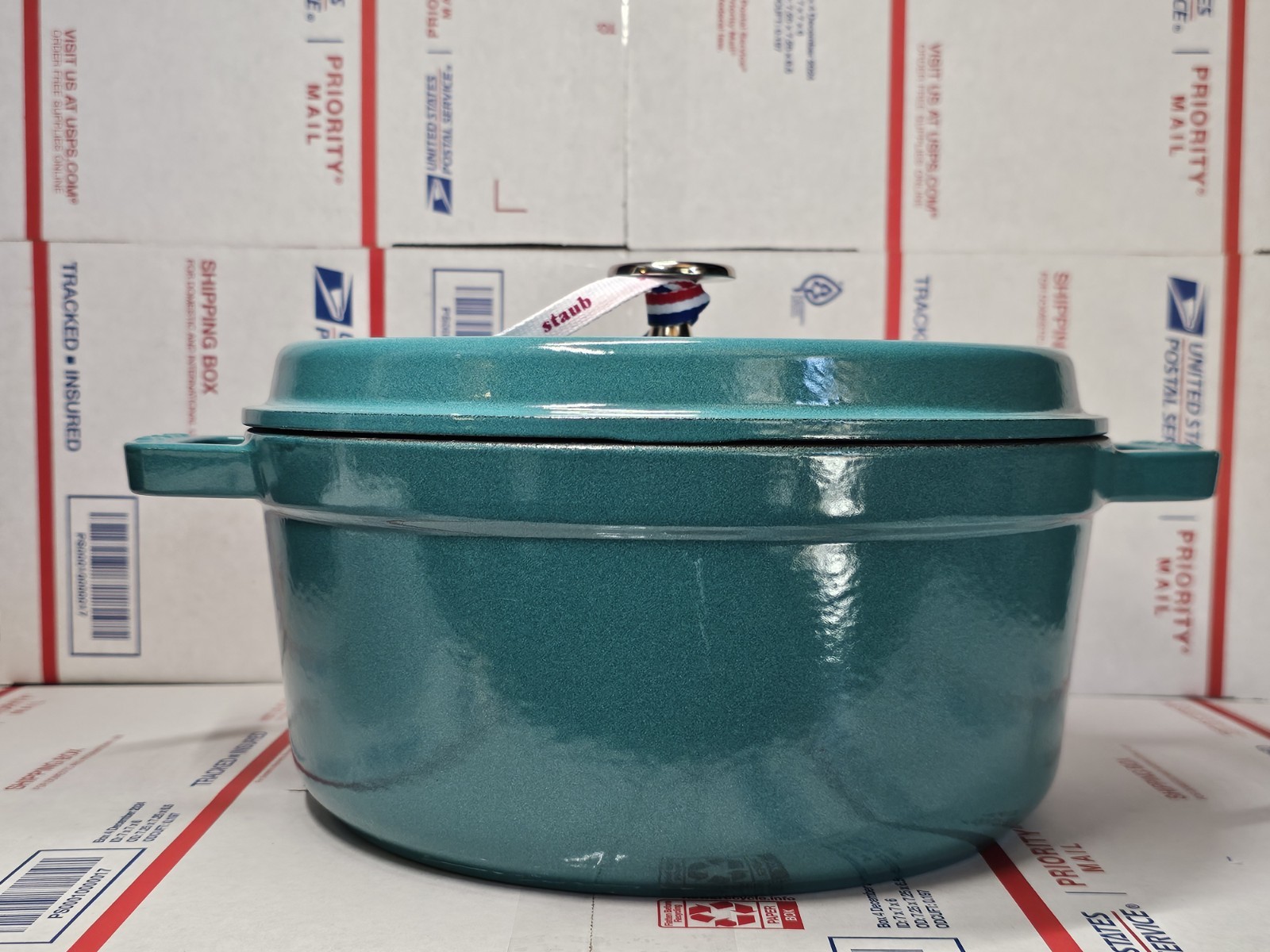 Staub Cast Iron 4-qt Round Cocotte, Mint Green, 11024105 New No BOX