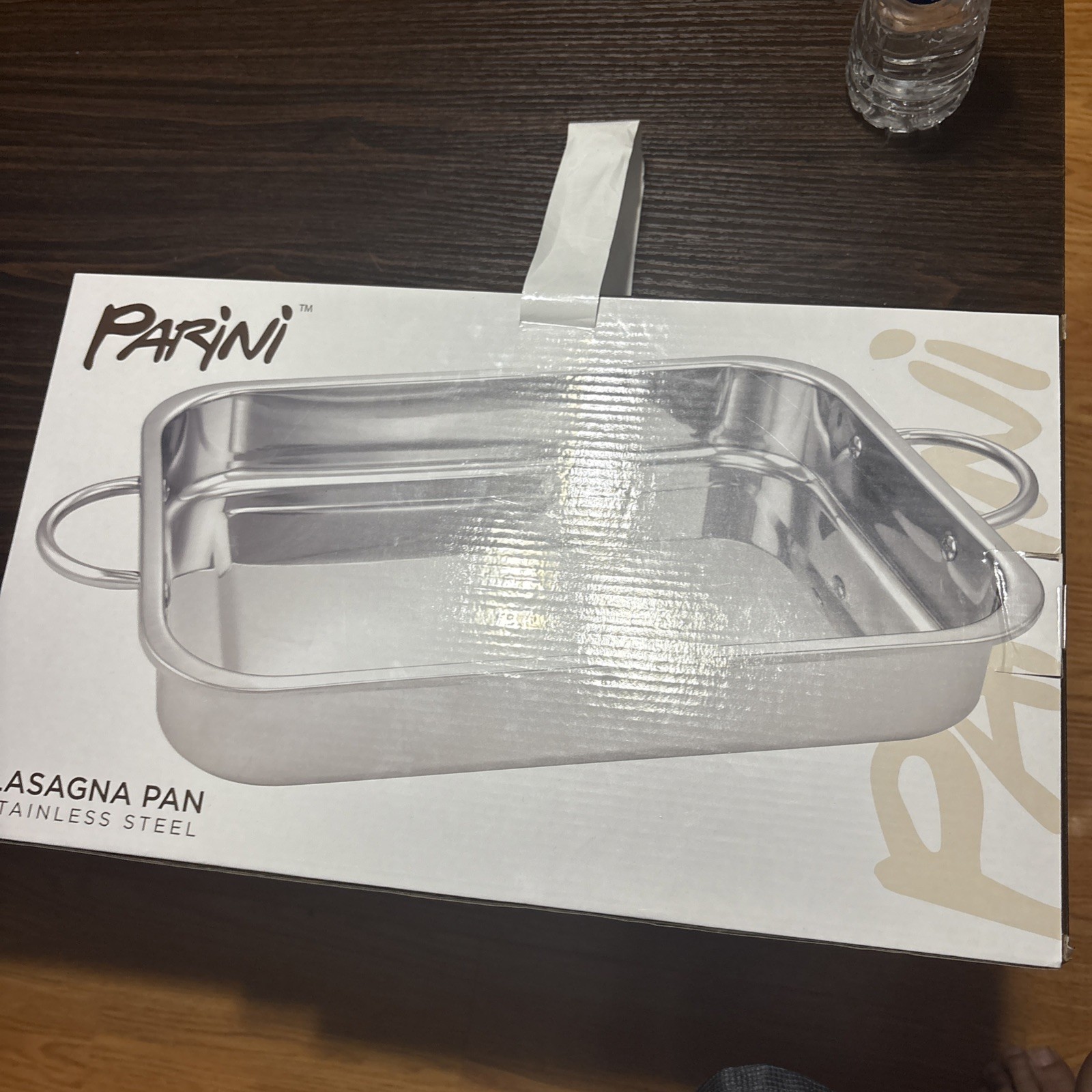 Parini Lasagna Pan Stainless Steel 14” X 10” Double Handles New In Box