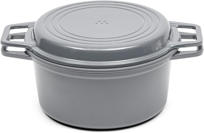 MISEN 7QT Dutch Oven Grill Gray