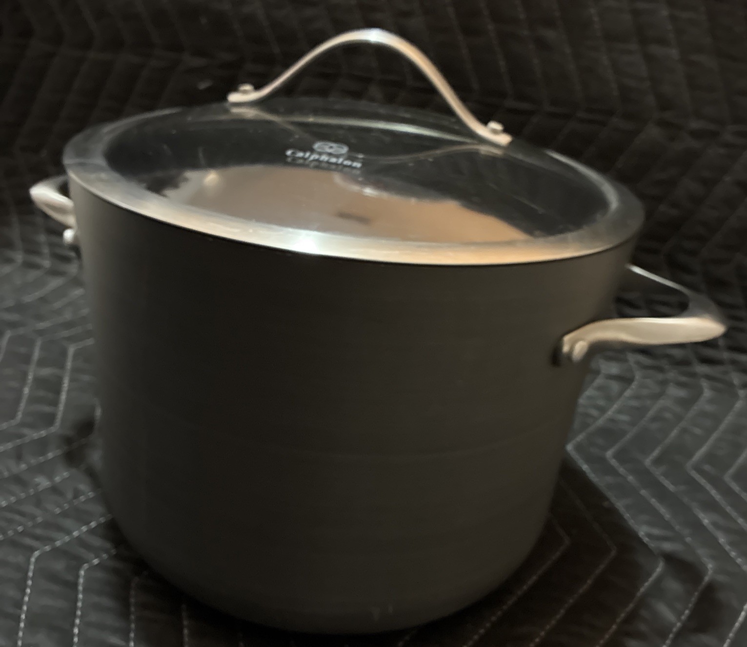 Calphalon 808 / 8qt Stock Pot #808 / Stainless Steel with Glass Lid / Oven Safe
