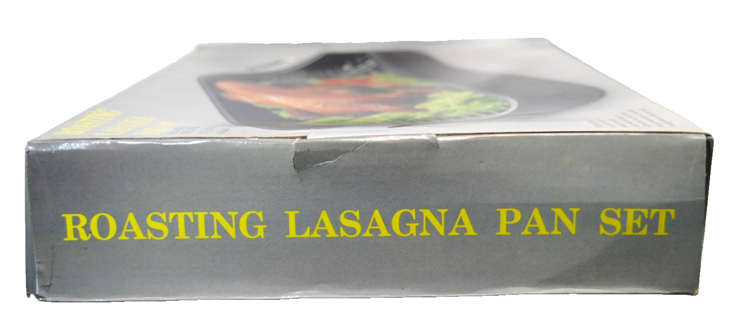 Roasting Lasagna Non-Stick Pan Set with Rack 15.5″ x 11.5″ x 2 3/4″ New T2687