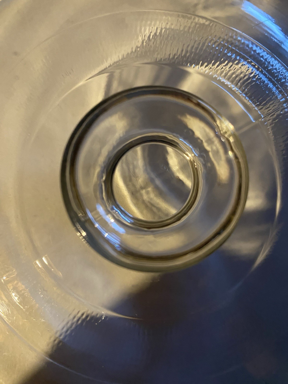 Clear Glass Lid Vintage #19 Replacement 10 inches Across & Marked USA